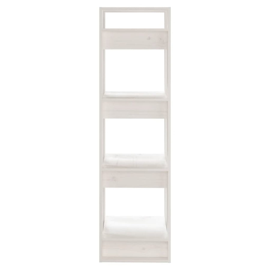Boekenkast/Kamerscherm 4X35X25 Cm Massief Grenenhout Wit