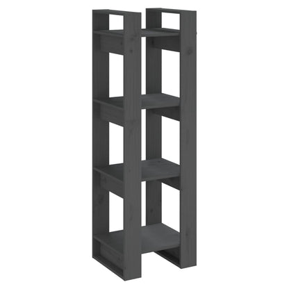 Boekenkast/Kamerscherm 4X35X25 Cm Massief Grenenhout Grijs
