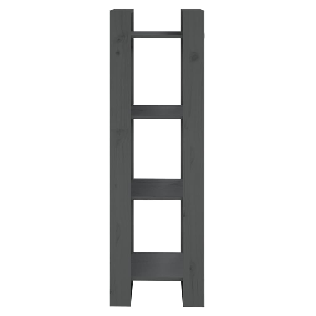 Boekenkast/Kamerscherm 4X35X25 Cm Massief Grenenhout Grijs