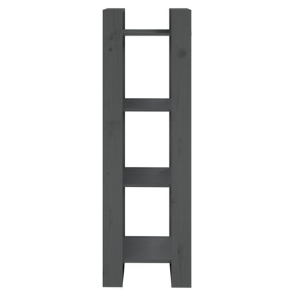 Boekenkast/Kamerscherm 4X35X25 Cm Massief Grenenhout Grijs
