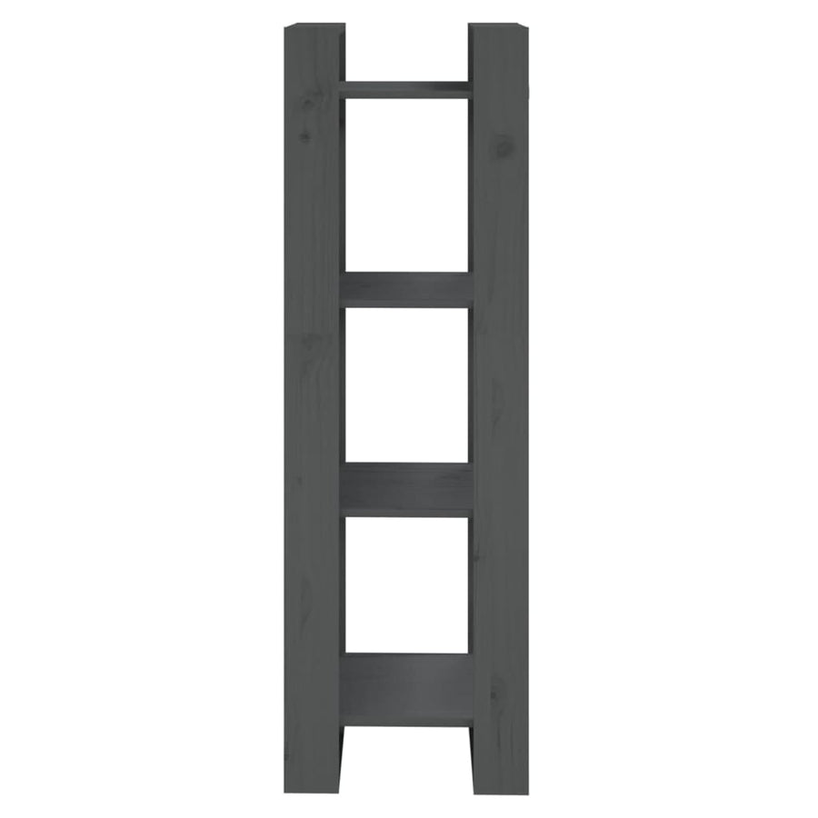 Boekenkast/Kamerscherm 4X35X25 Cm Massief Grenenhout Grijs
