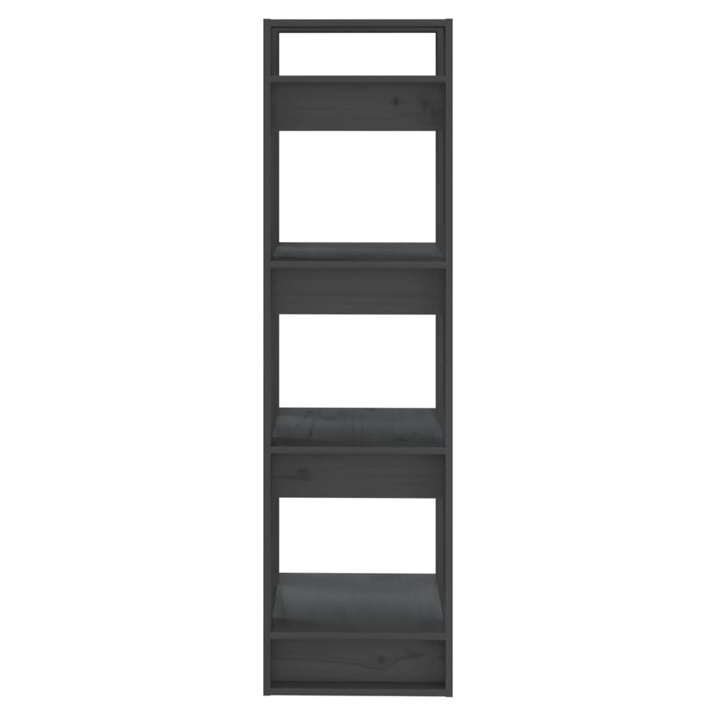 Boekenkast/Kamerscherm 4X35X25 Cm Massief Grenenhout Grijs