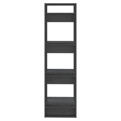Boekenkast/Kamerscherm 4X35X25 Cm Massief Grenenhout Grijs