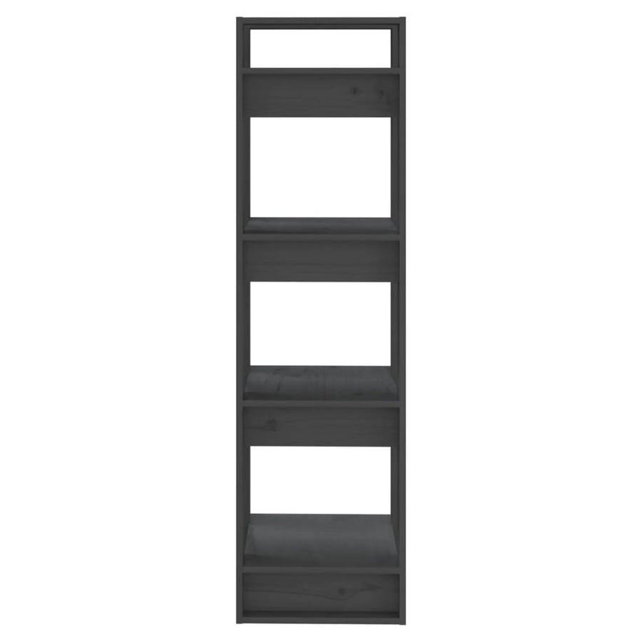 Boekenkast/Kamerscherm 4X35X25 Cm Massief Grenenhout Grijs