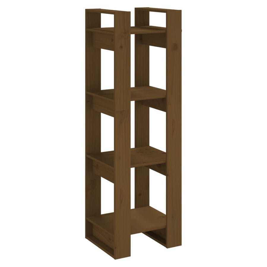 Boekenkast/Kamerscherm 4X35X25 Cm Massief Hout Honingbruin