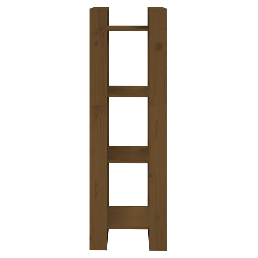 Boekenkast/Kamerscherm 4X35X25 Cm Massief Hout Honingbruin