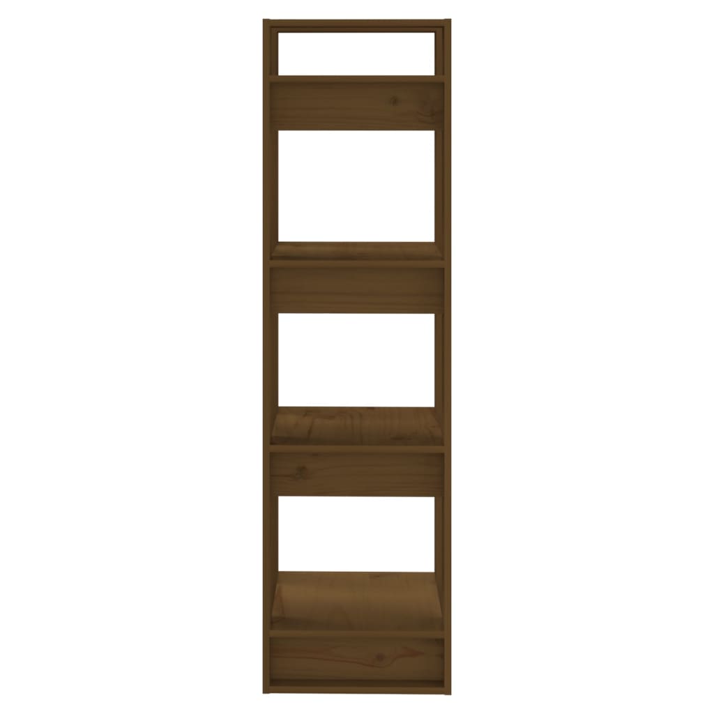 Boekenkast/Kamerscherm 4X35X25 Cm Massief Hout Honingbruin