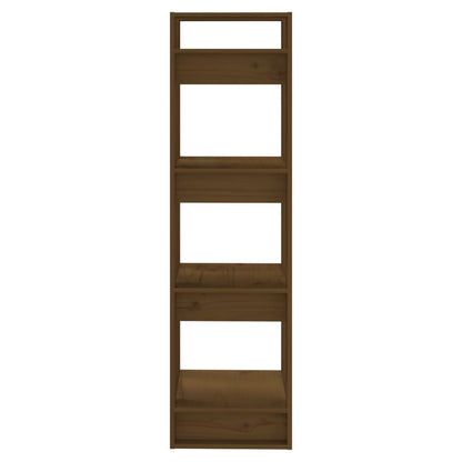 Boekenkast/Kamerscherm 4X35X25 Cm Massief Hout Honingbruin