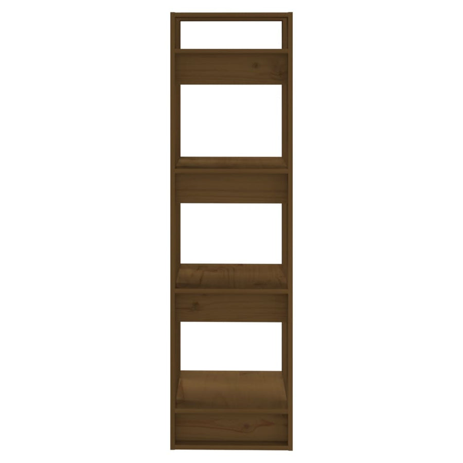 Boekenkast/Kamerscherm 4X35X25 Cm Massief Hout Honingbruin