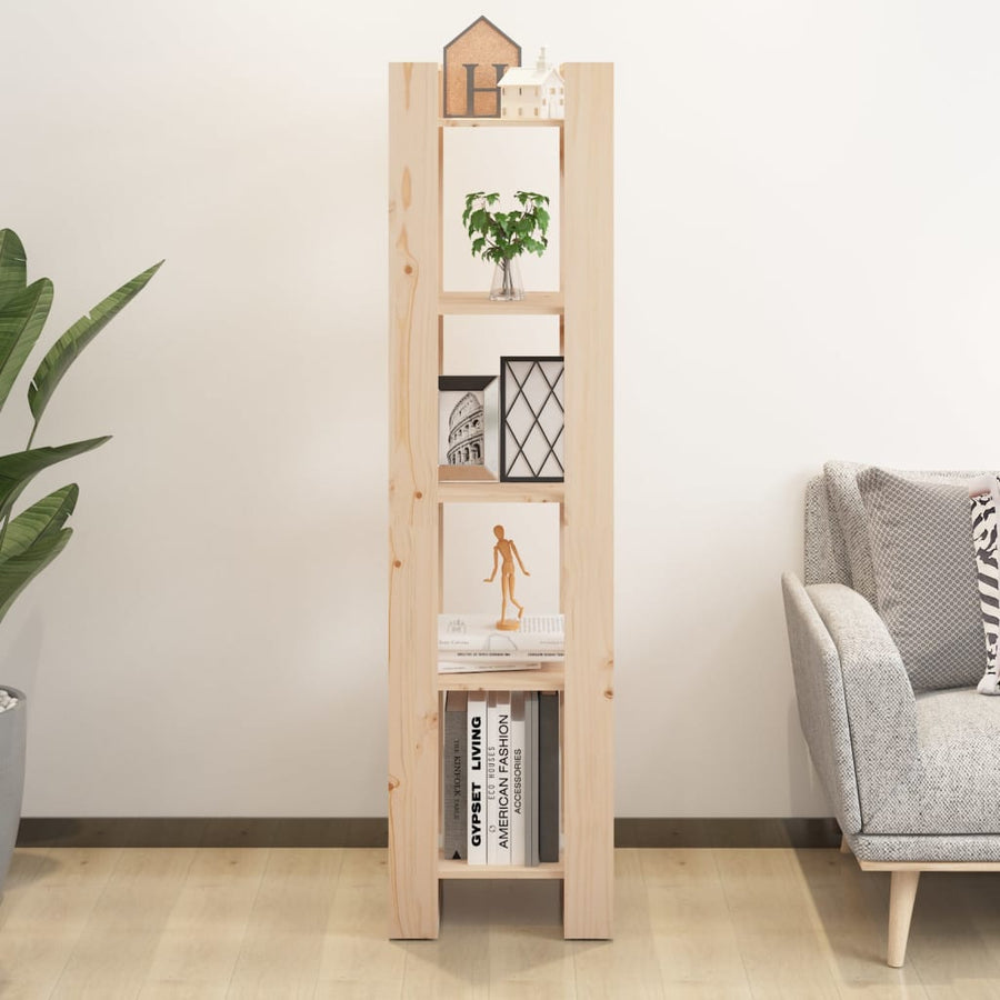 Boekenkast/Kamerscherm 4X35X60 Cm Massief Grenenhout Naturel