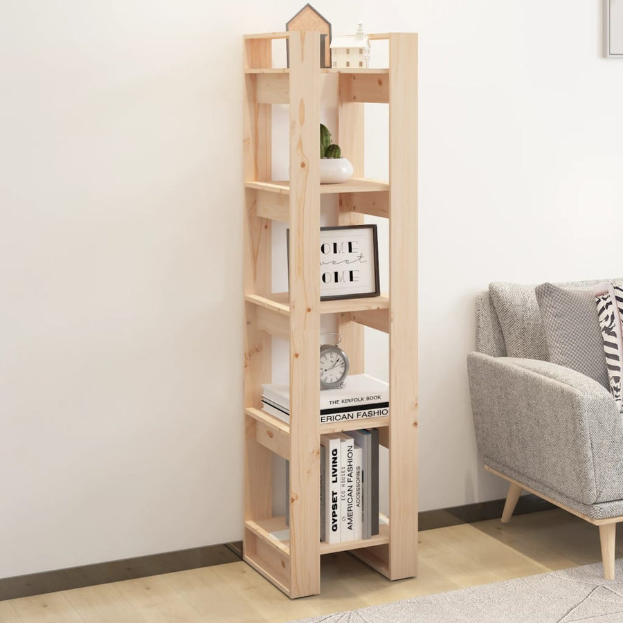 Boekenkast/Kamerscherm 4X35X60 Cm Massief Grenenhout Naturel