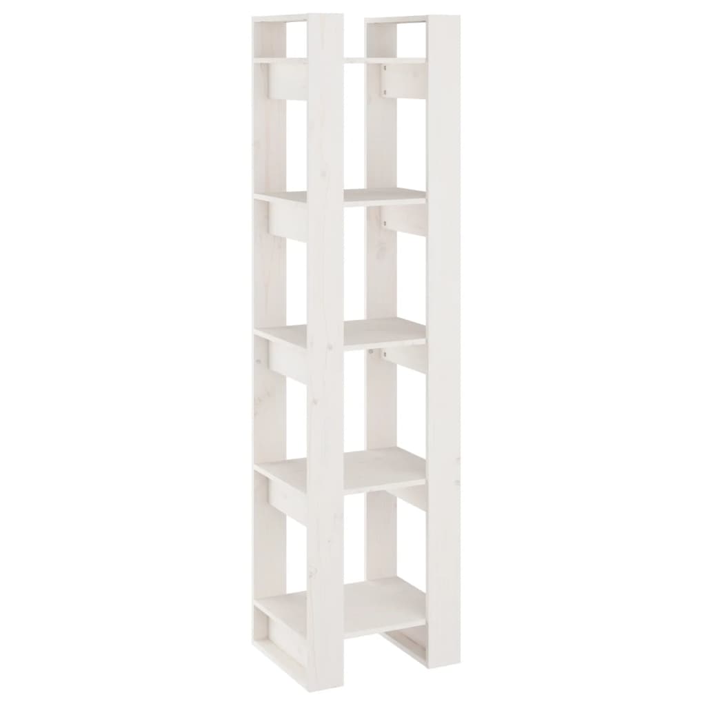 Boekenkast/Kamerscherm 4X35X60 Cm Massief Grenenhout Wit