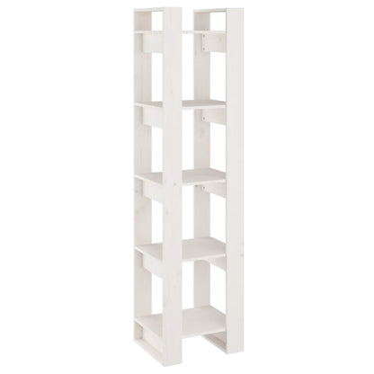 Boekenkast/Kamerscherm 4X35X60 Cm Massief Grenenhout Wit