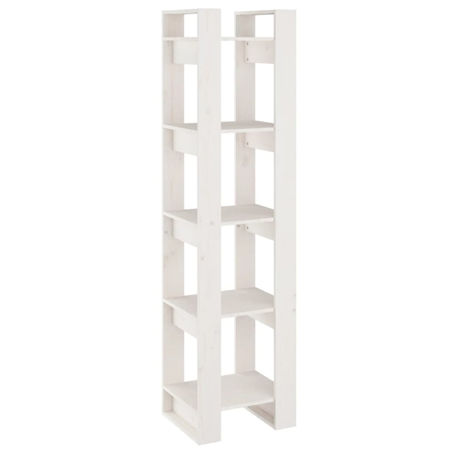 Boekenkast/Kamerscherm 4X35X60 Cm Massief Grenenhout Wit