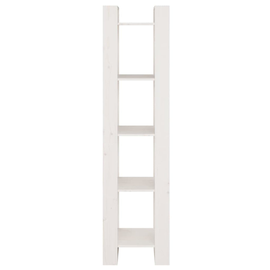 Boekenkast/Kamerscherm 4X35X60 Cm Massief Grenenhout Wit