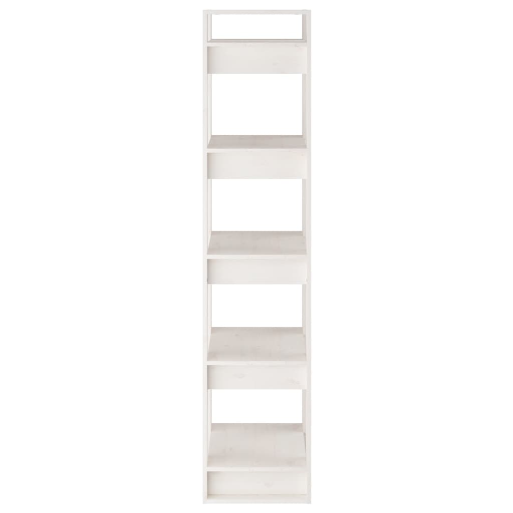 Boekenkast/Kamerscherm 4X35X60 Cm Massief Grenenhout Wit