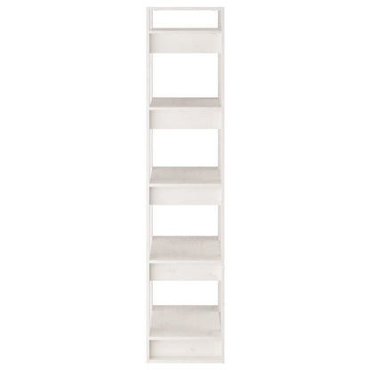 Boekenkast/Kamerscherm 4X35X60 Cm Massief Grenenhout Wit