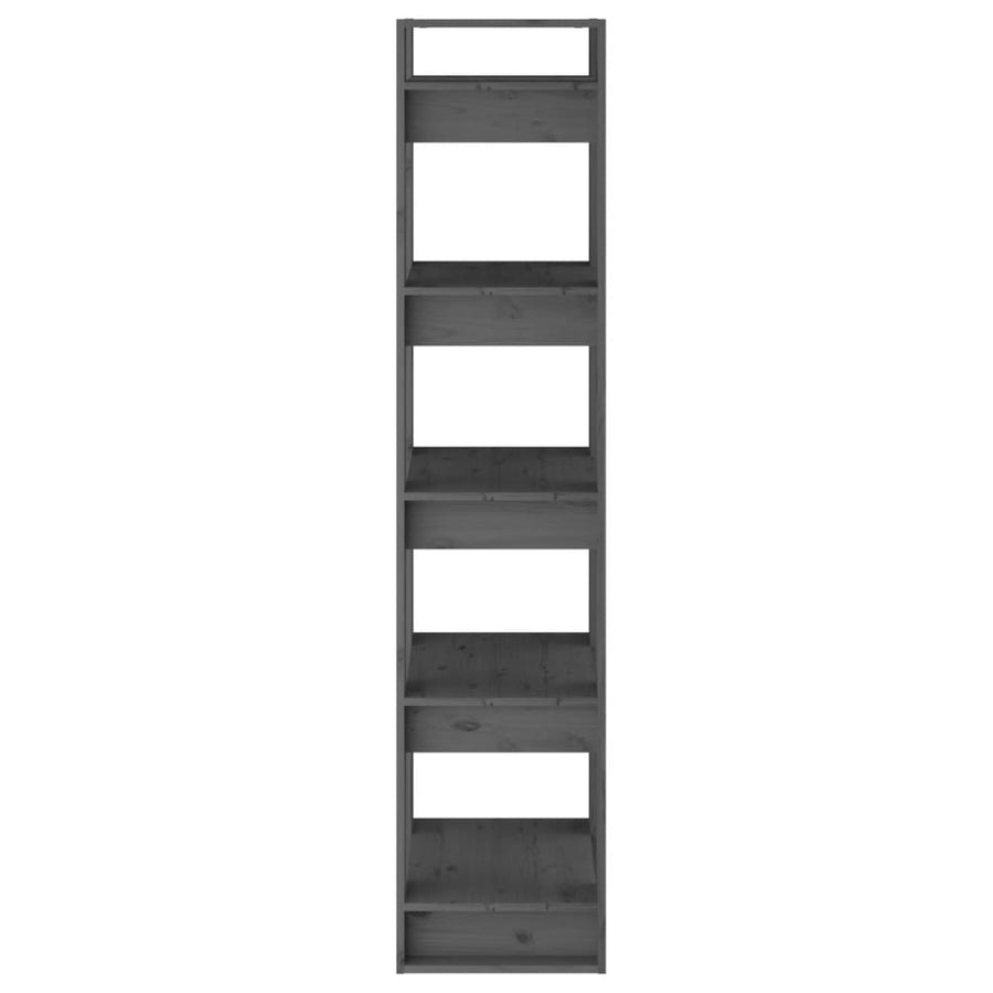Boekenkast/Kamerscherm 4X35X60 Cm Massief Grenenhout Grijs
