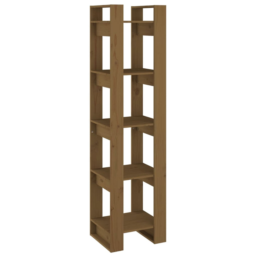 Boekenkast/kamerscherm 41x35x160 cm grenenhout honingbruin Honingbruin