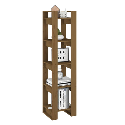 Boekenkast/kamerscherm 41x35x160 cm grenenhout honingbruin Honingbruin
