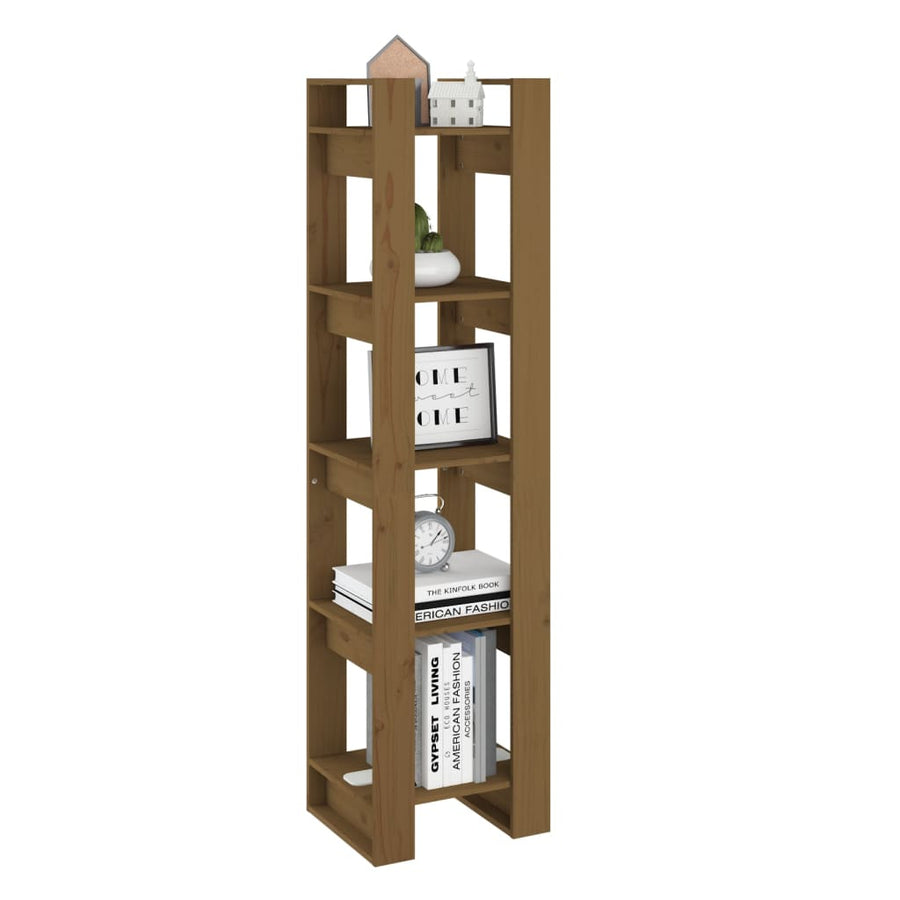 Boekenkast/kamerscherm 41x35x160 cm grenenhout honingbruin Honingbruin