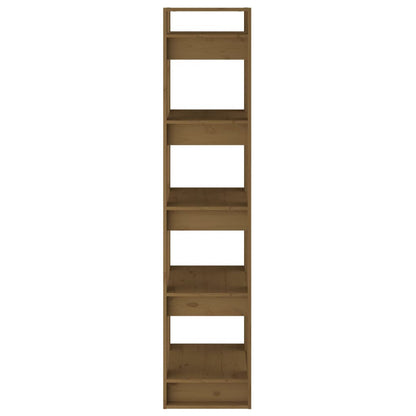 Boekenkast/kamerscherm 41x35x160 cm grenenhout honingbruin Honingbruin