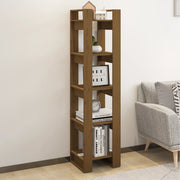 Boekenkast kamerscherm 41x35x160 cm massief grenenhout honingbruin