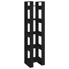 Boekenkast/Kamerscherm 4X35X60 Cm Massief Grenenhout Zwart