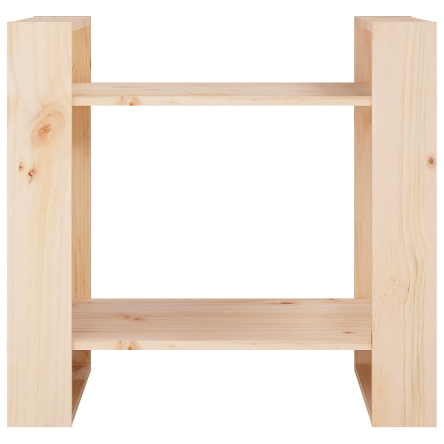 Boekenkast/Kamerscherm 60X35X57 Cm Massief Grenenhout Naturel