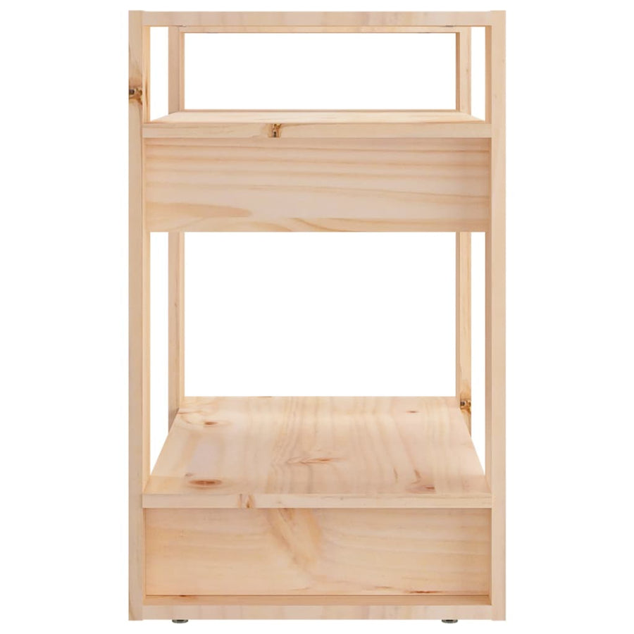 Boekenkast/Kamerscherm 60X35X57 Cm Massief Grenenhout Naturel