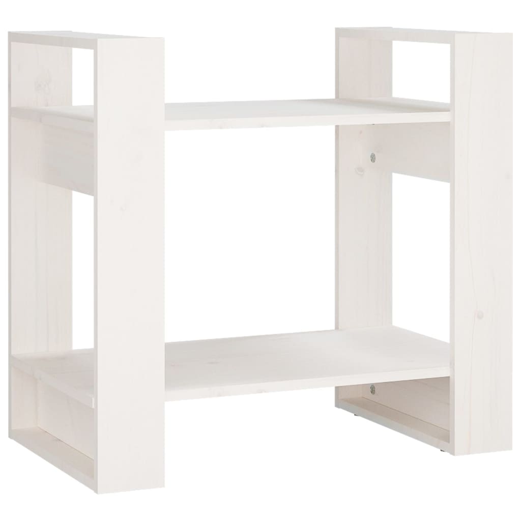 Boekenkast/Kamerscherm 60X35X57 Cm Massief Grenenhout Wit