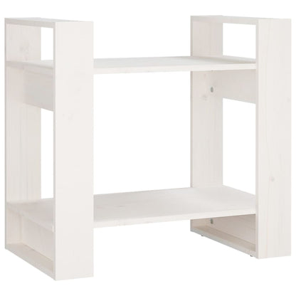 Boekenkast/Kamerscherm 60X35X57 Cm Massief Grenenhout Wit