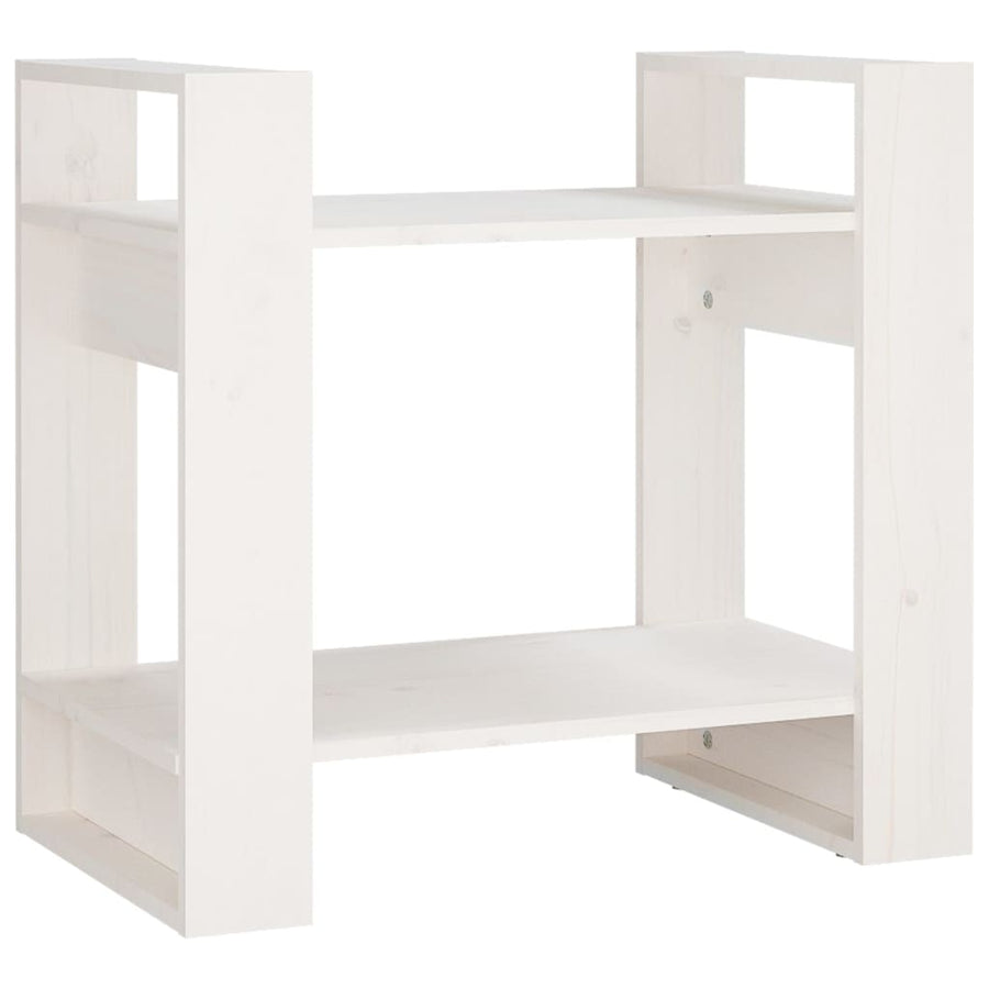 Boekenkast/Kamerscherm 60X35X57 Cm Massief Grenenhout Wit