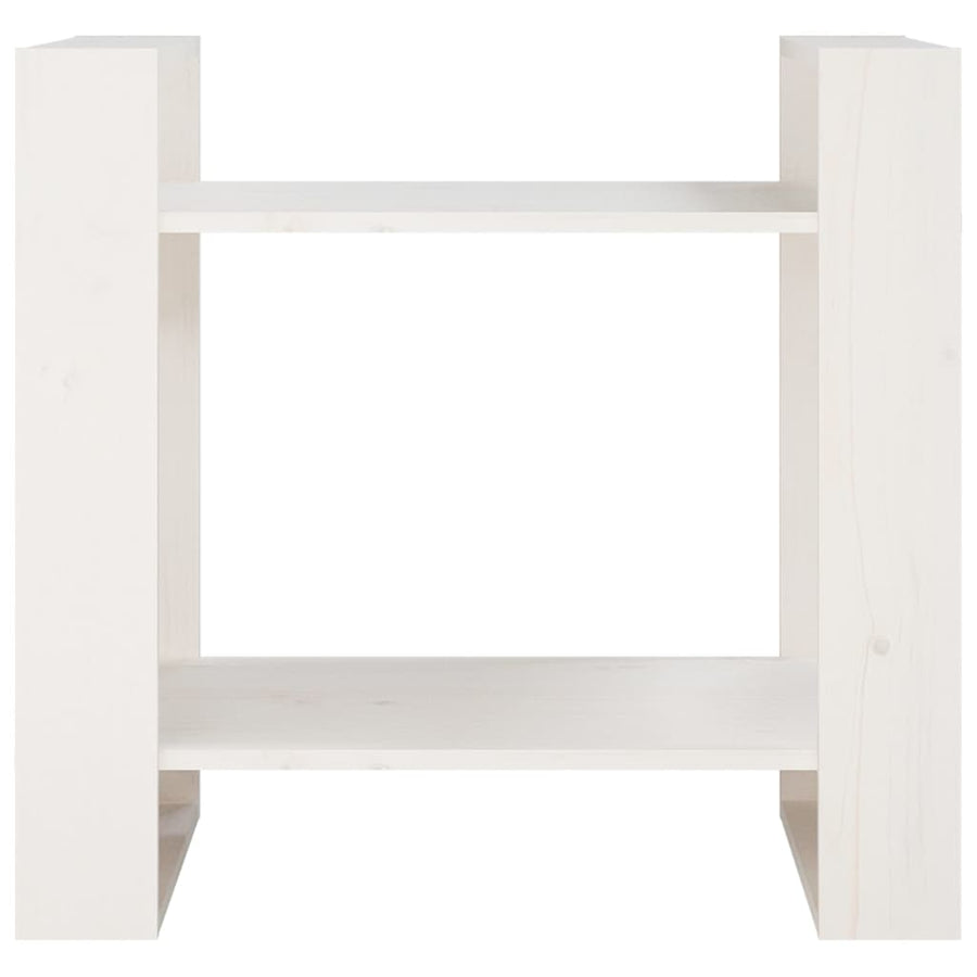 Boekenkast/Kamerscherm 60X35X57 Cm Massief Grenenhout Wit