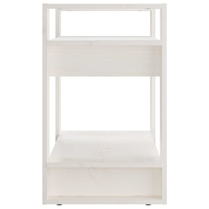 Boekenkast/Kamerscherm 60X35X57 Cm Massief Grenenhout Wit