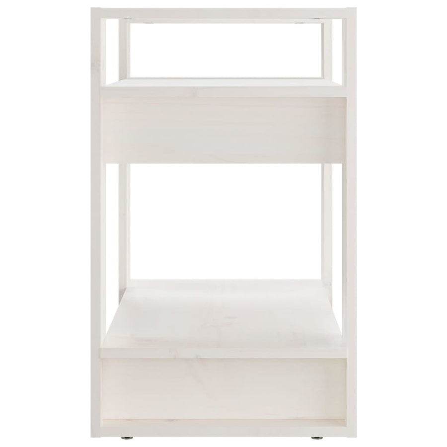Boekenkast/Kamerscherm 60X35X57 Cm Massief Grenenhout Wit