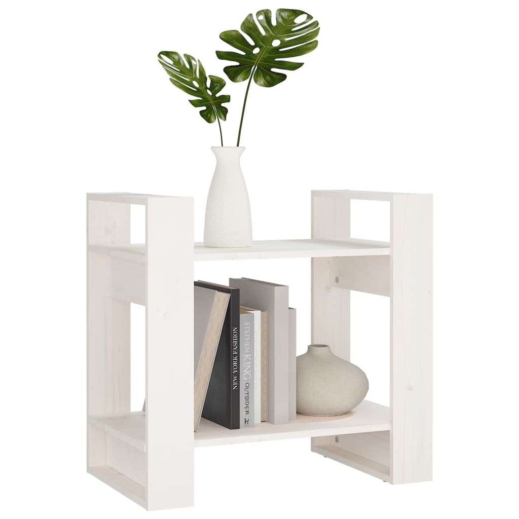 Boekenkast/Kamerscherm 60X35X57 Cm Massief Grenenhout Wit