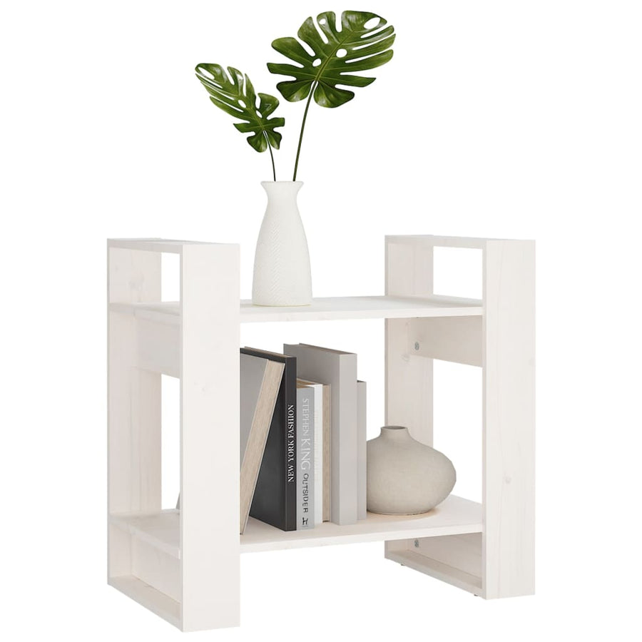 Boekenkast/Kamerscherm 60X35X57 Cm Massief Grenenhout Wit