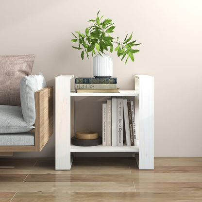 Boekenkast/Kamerscherm 60X35X57 Cm Massief Grenenhout Wit