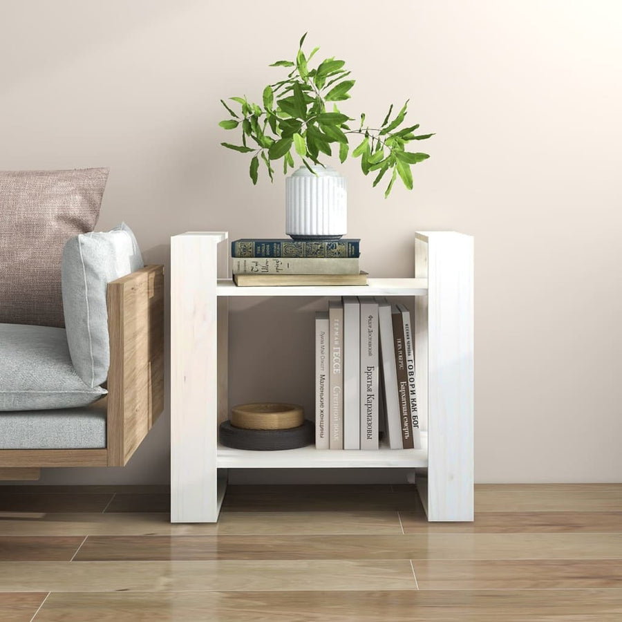 Boekenkast/Kamerscherm 60X35X57 Cm Massief Grenenhout Wit