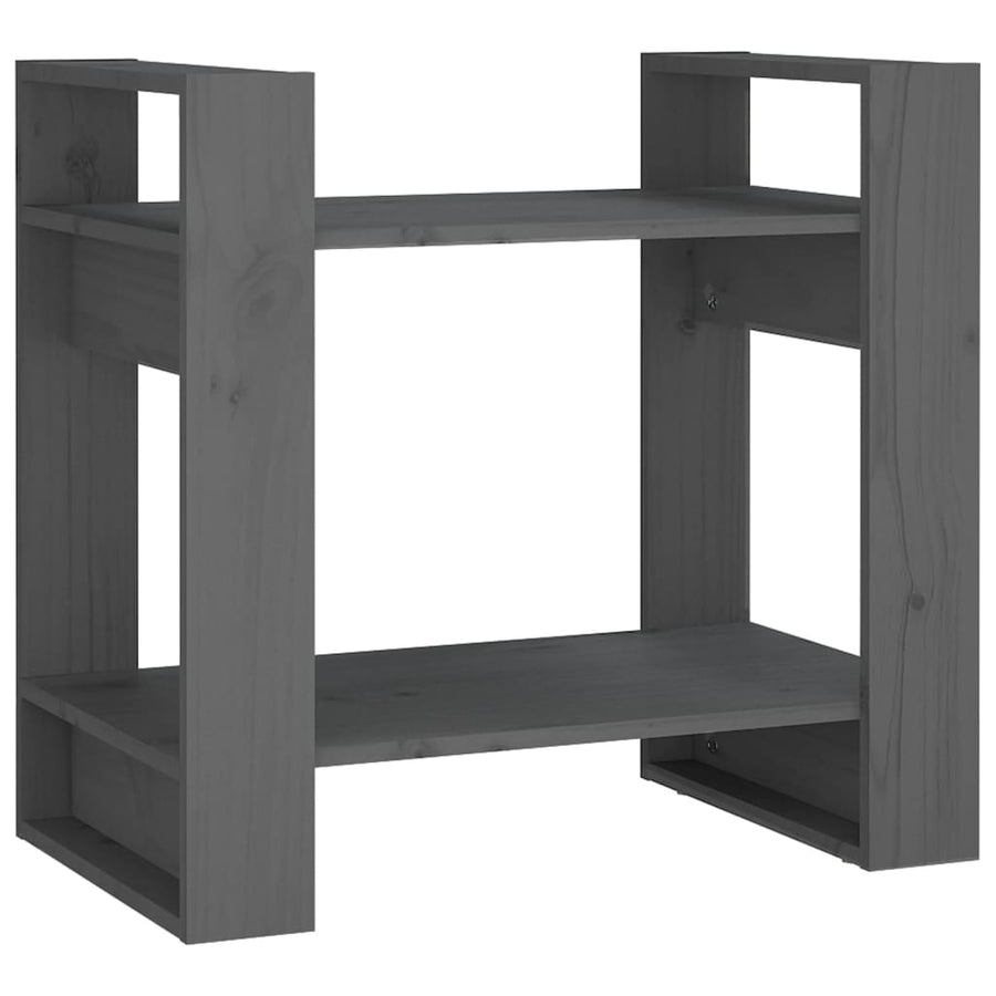 Boekenkast/Kamerscherm 60X35X57 Cm Massief Grenenhout Grijs