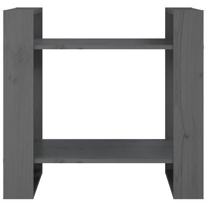 Boekenkast/Kamerscherm 60X35X57 Cm Massief Grenenhout Grijs
