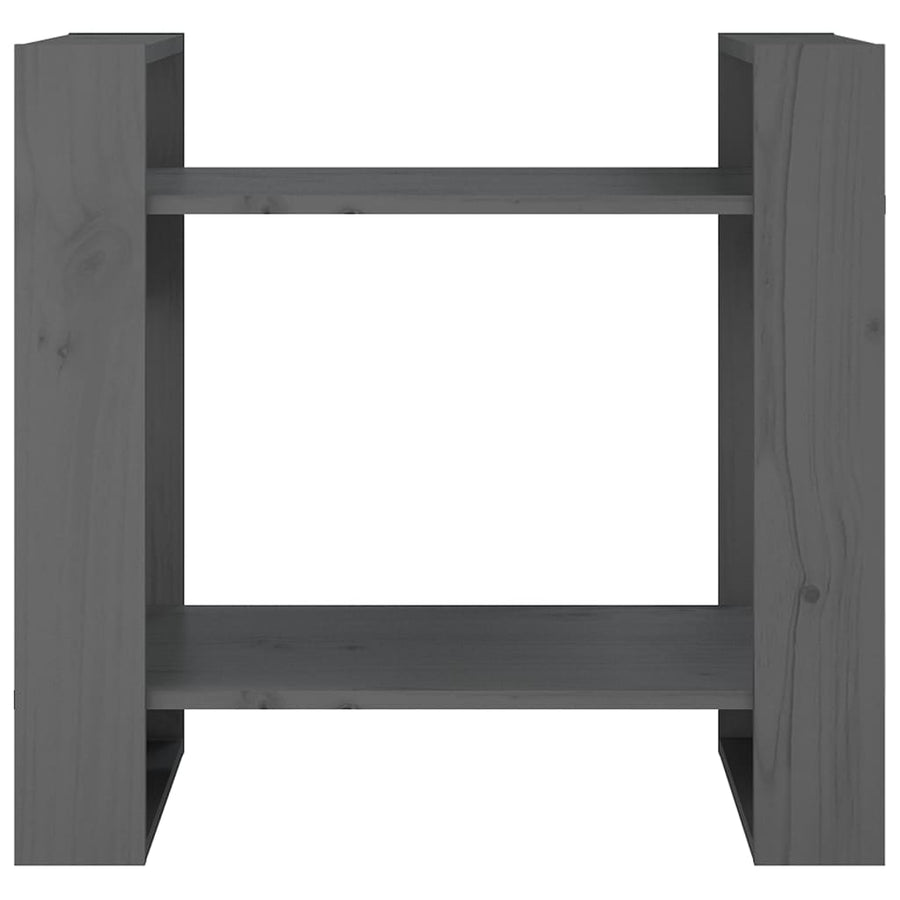 Boekenkast/Kamerscherm 60X35X57 Cm Massief Grenenhout Grijs