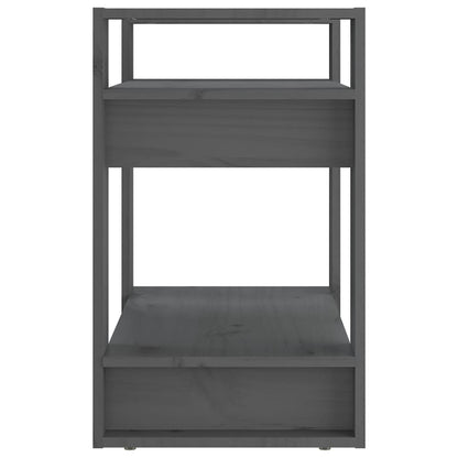 Boekenkast/Kamerscherm 60X35X57 Cm Massief Grenenhout Grijs