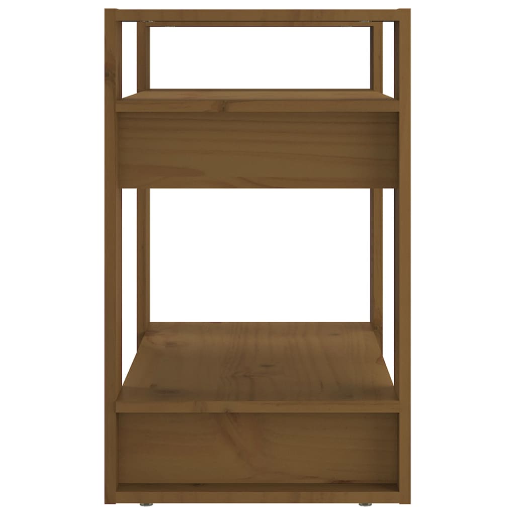 Boekenkast/Kamerscherm 60X35X57 Cm Massief Hout Honingbruin