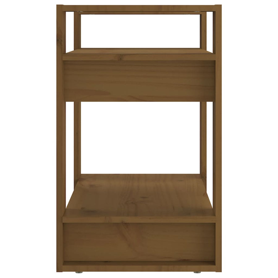 Boekenkast/Kamerscherm 60X35X57 Cm Massief Hout Honingbruin