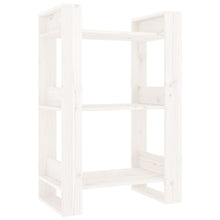 Boekenkast/Kamerscherm 60X35X9 Cm Massief Grenenhout Wit