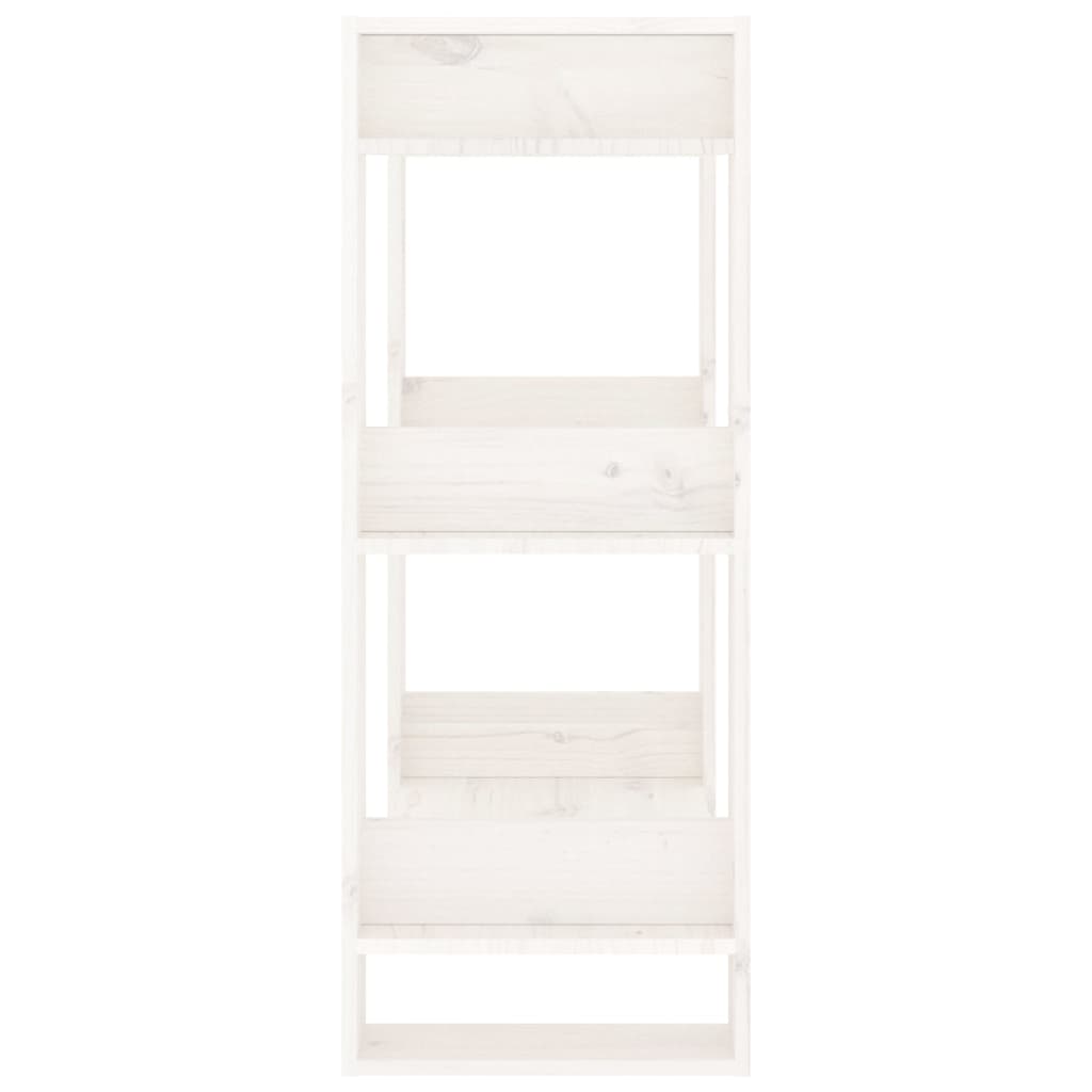 Boekenkast/Kamerscherm 60X35X9 Cm Massief Grenenhout Wit