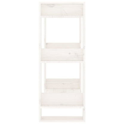Boekenkast/Kamerscherm 60X35X9 Cm Massief Grenenhout Wit