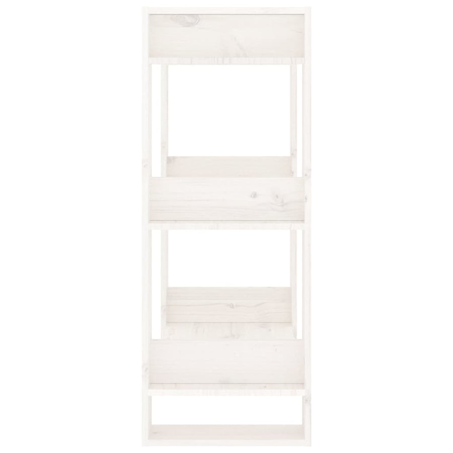 Boekenkast/Kamerscherm 60X35X9 Cm Massief Grenenhout Wit